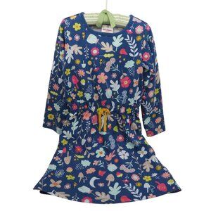 HANNA ANDERSSON Girl's Dress Long Sleeve Botanical Floral Printed Size 130/US8